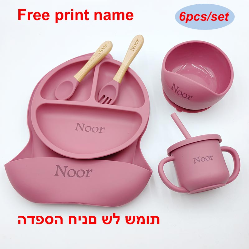Baby Food Menu - Vajilla de silicona para niños, juegos