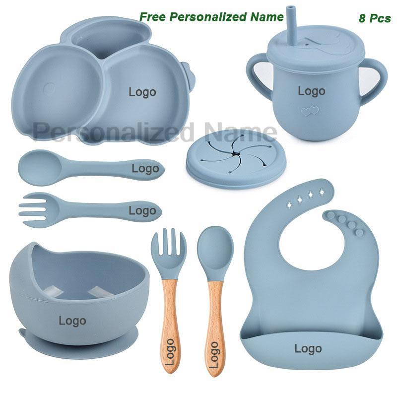 Baby Food Menu - Juego de platos divididos de conejo