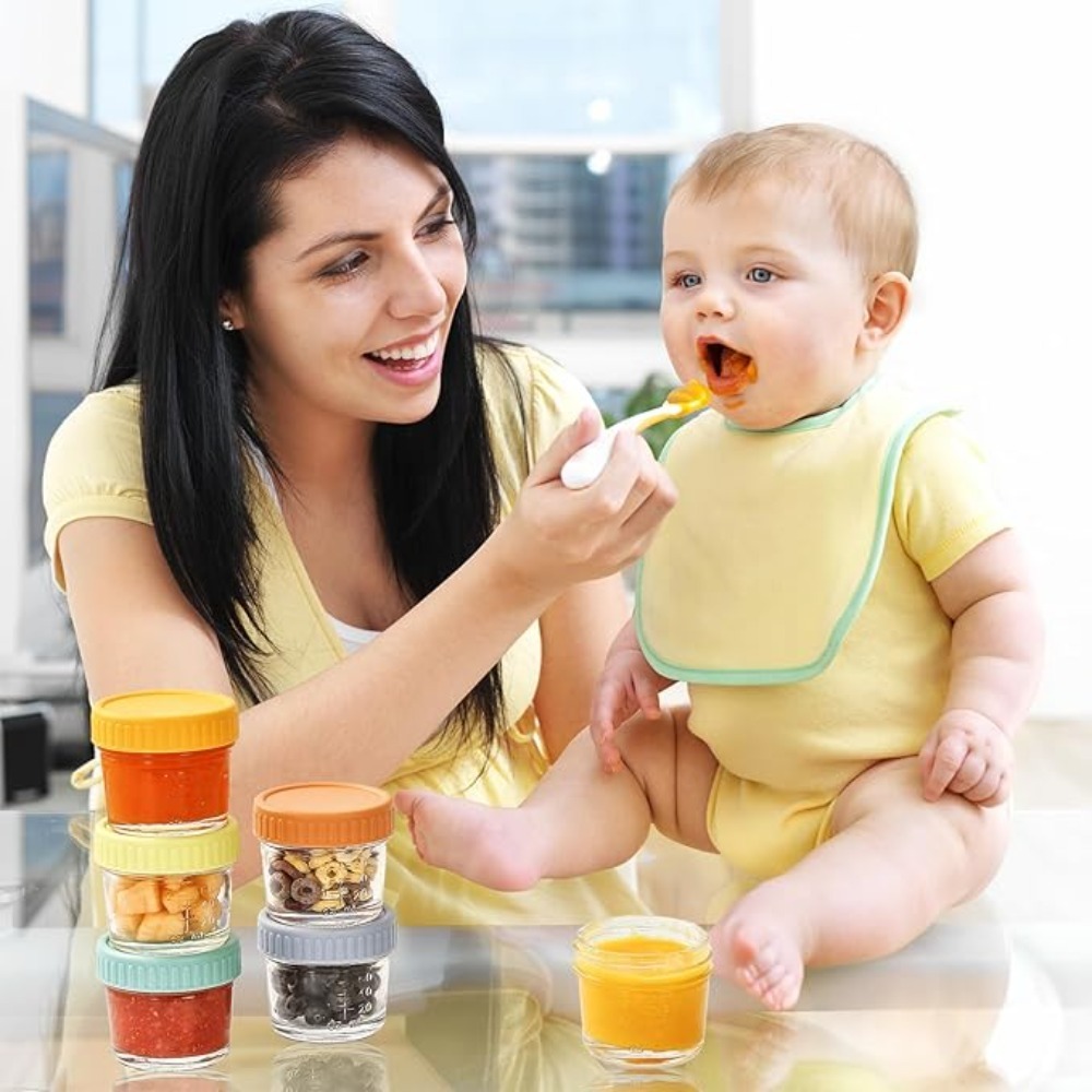 Juego de 6 Frascos de Vidrio p - Baby Food Jars With Lids reseña y precio