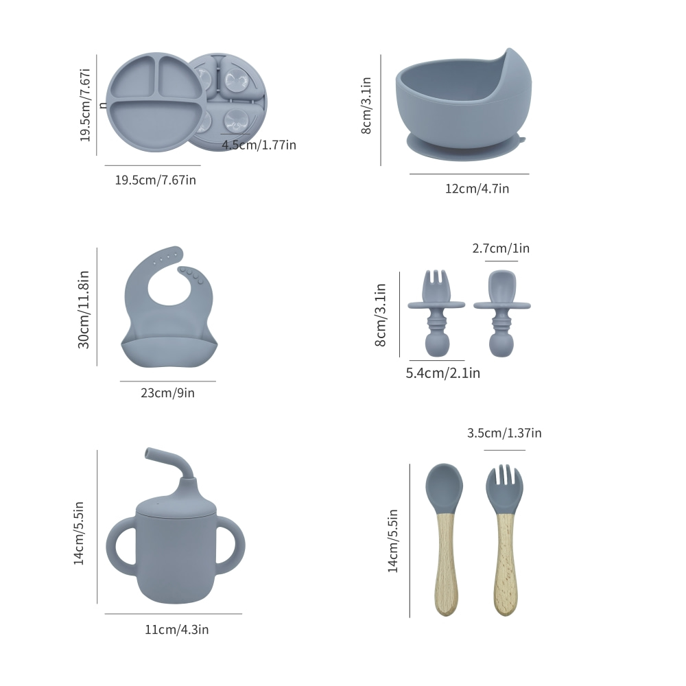 Juego de alimentación de silic - Baby Food Menu reseña y precio